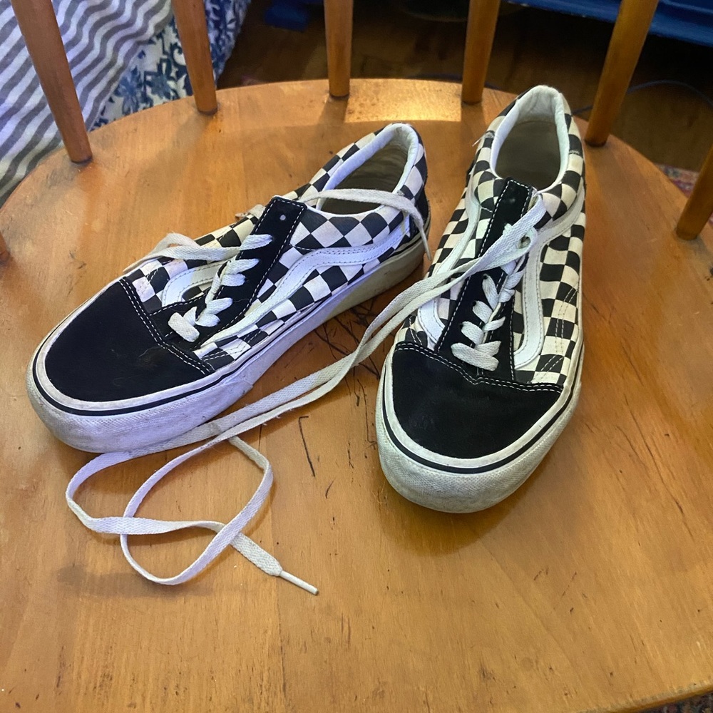 Checkered Vans Size 8.5